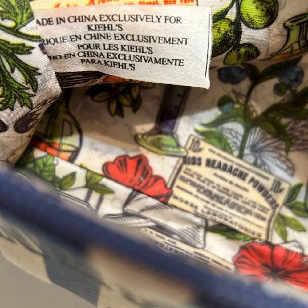 Kiehl's New York Apothecary Skincare Cosmetic Bag Pouch